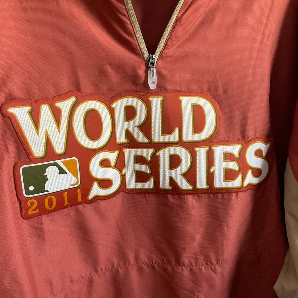 Majestic Men's Y2K 2011 World Series MLB Wind Breaker Pullover - Size XL‎